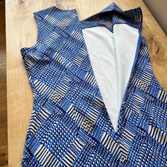 J MCLAUGHLIN DEVON DRESS M SHEATH PLAID SUMMER CASUAL OFFICE COASTAL TRAVEL - Picture 11 of 12